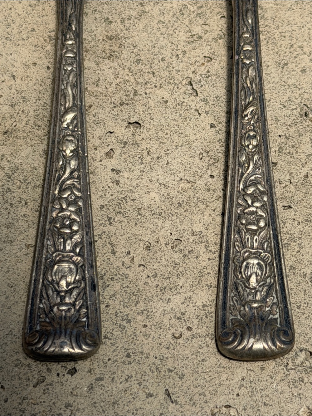 Windsor Rose by Watson - Sterling Silver - Baby Fork And Spoon 4 1/8" - Picture 4 of 7